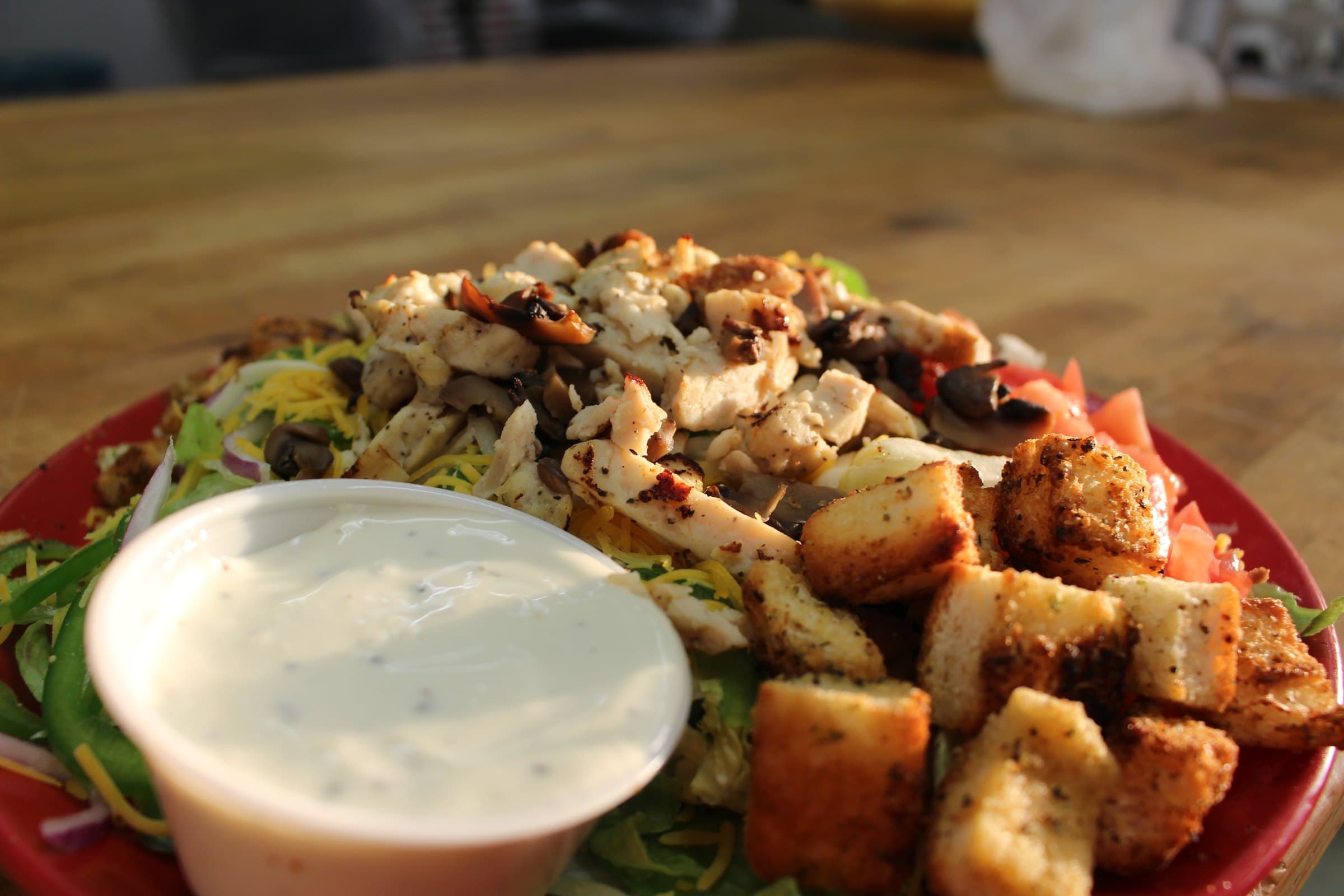 Grilled chicken salad.